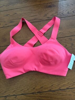 SPANX Pink Cross-Back Performance Sports Bra, L, New